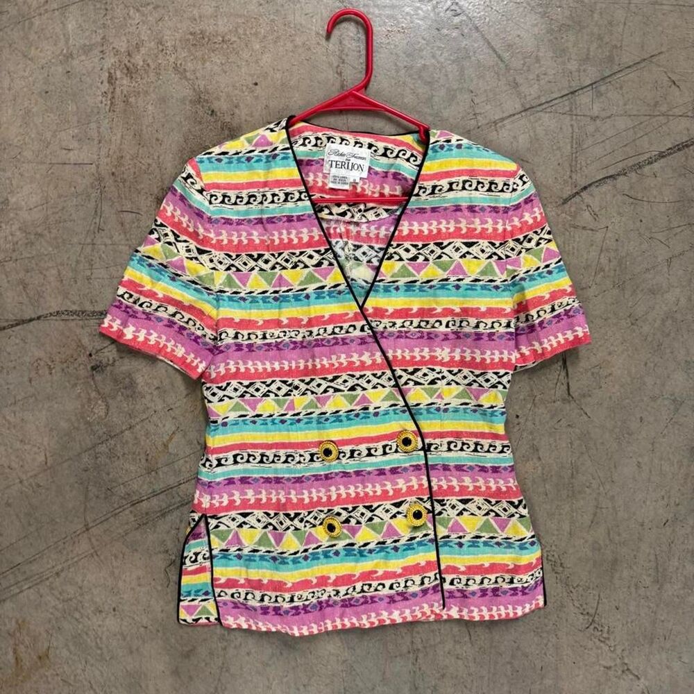 Teri Jon Linen Blouse